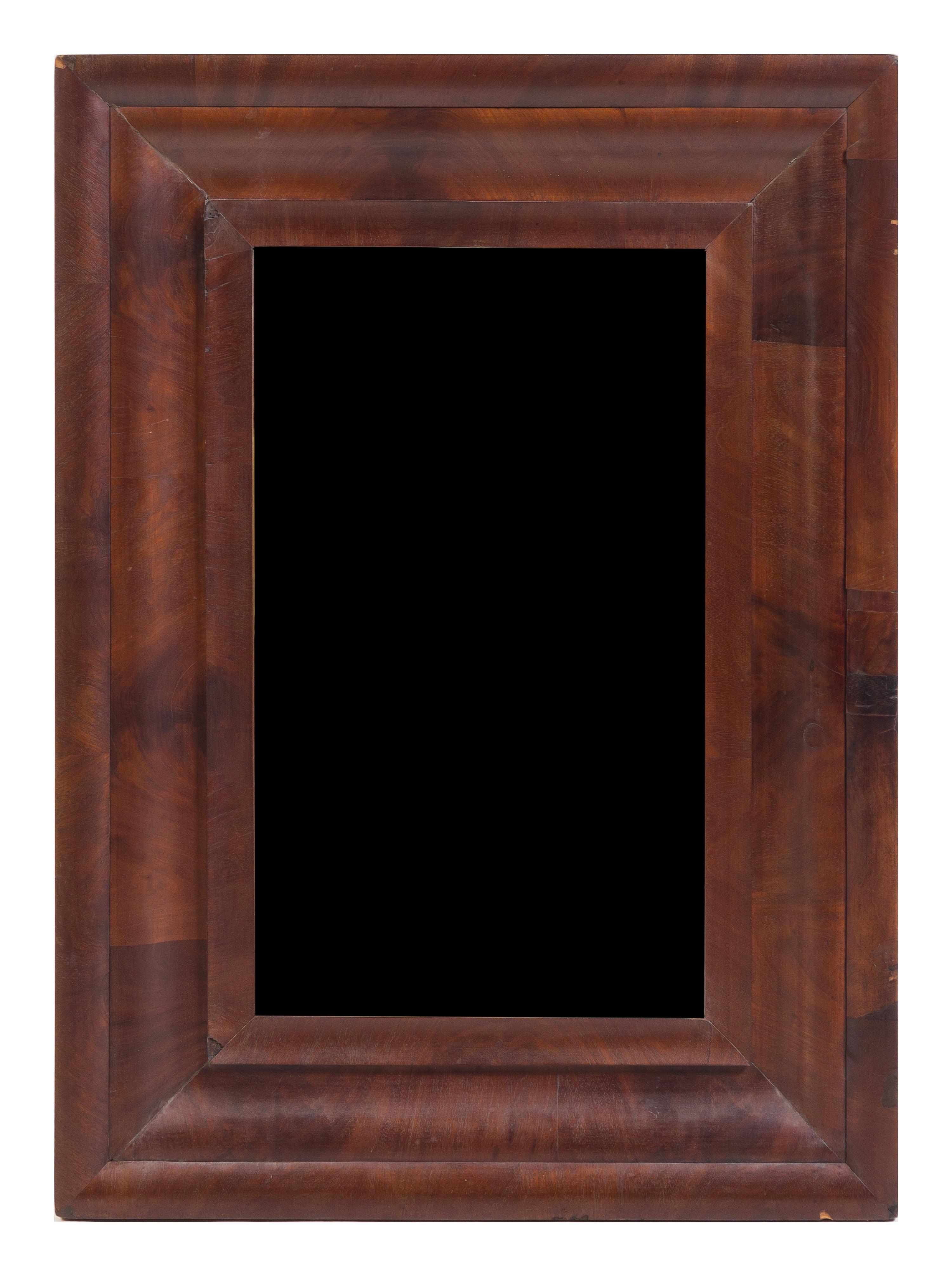 An American Empire Mahogany Mirror Height 32 1/2 x width 23 1/2 inches. — 19TH CENTURY