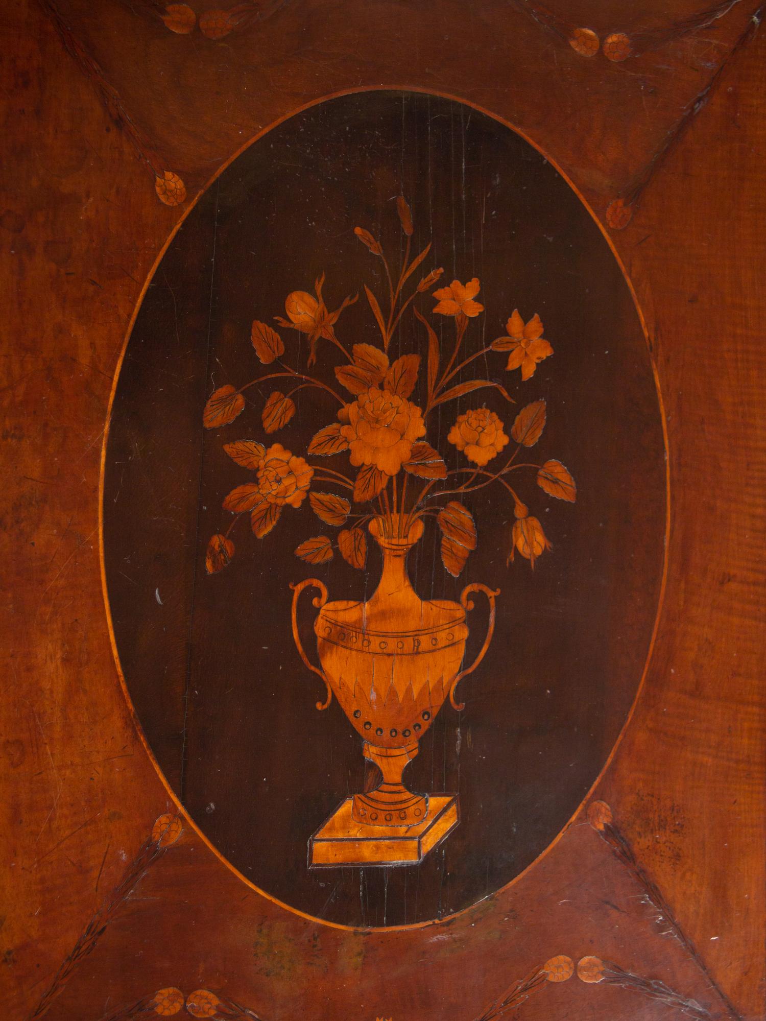 A George III Mahogany and Marquetry Pembroke Table in the Manner of Ince and Mayhew