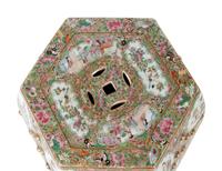 A Pair of Chinese Export Famille Rose Porcelain Garden Stools