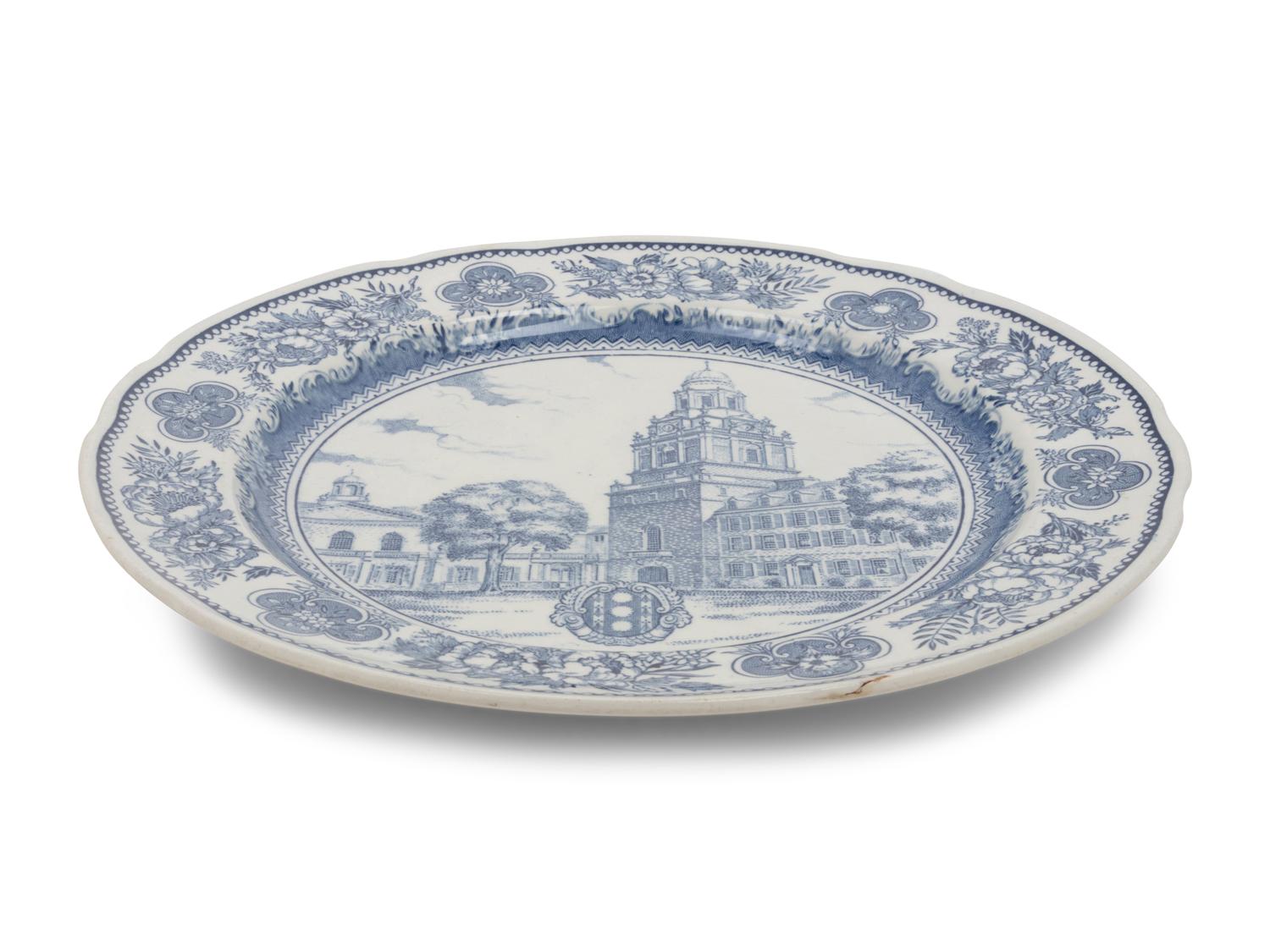 A Wedgwood Dinner Plate of Pierson College Interest