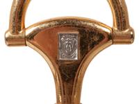 A Gucci Chrome, Brass and Monogram Canvas Umbrella Stand