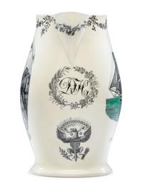 A Liverpool Transfer-Printed Creamware 'Washington in Glory, America in Tears' Pitcher