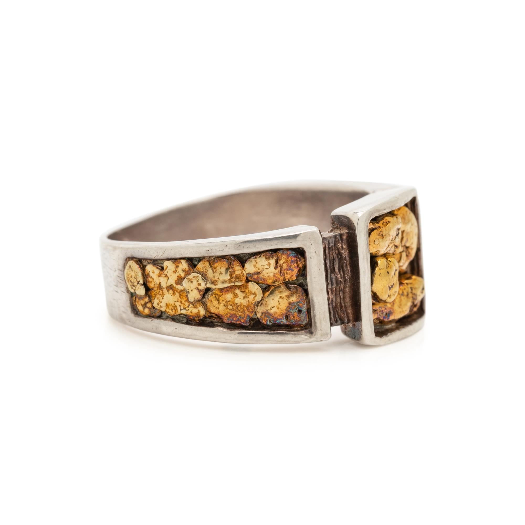 BICOLOR GOLD NUGGET RING