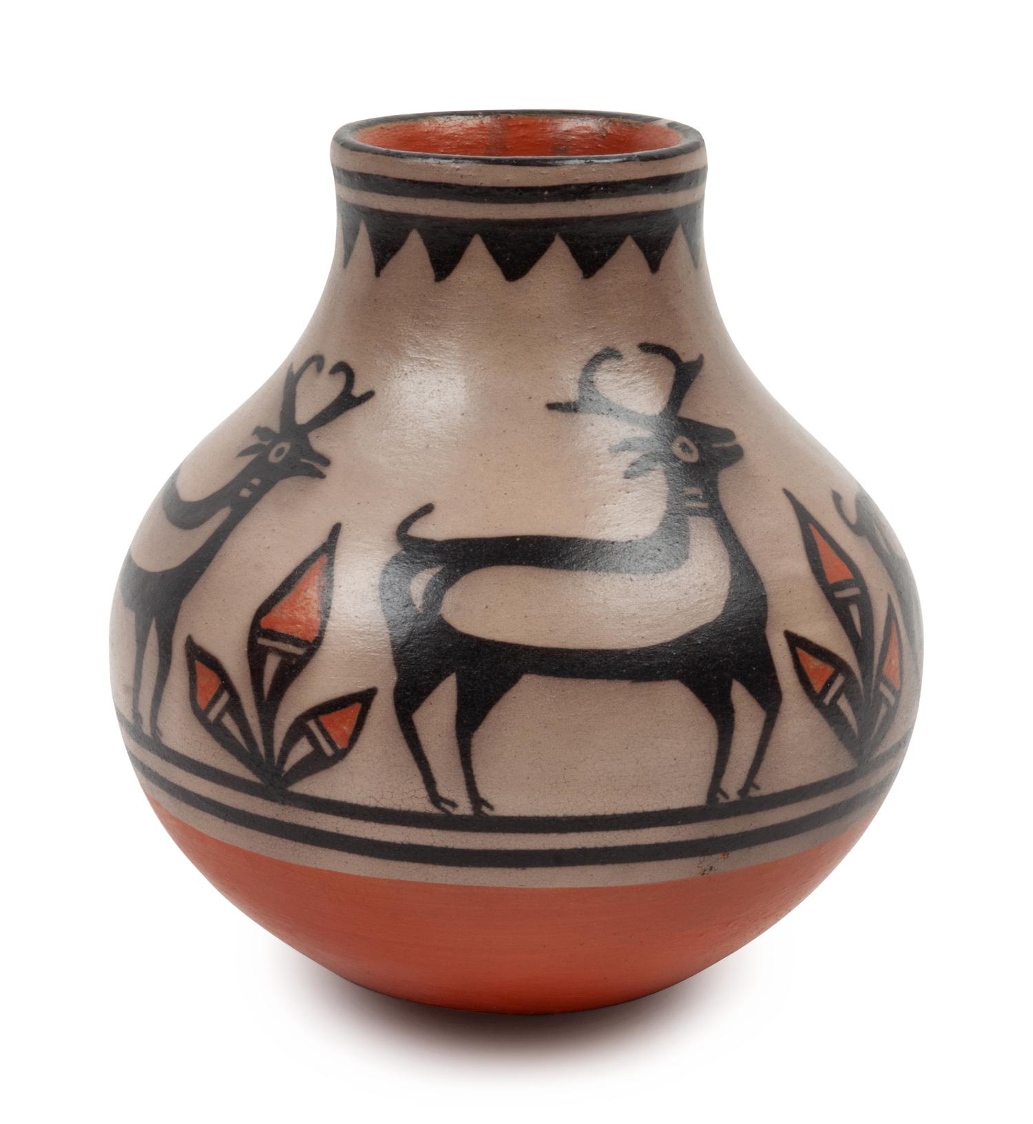 Polychrome Jar, with Deer