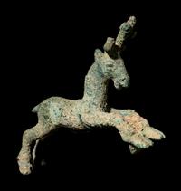 A Roman Bronze Leaping Stag