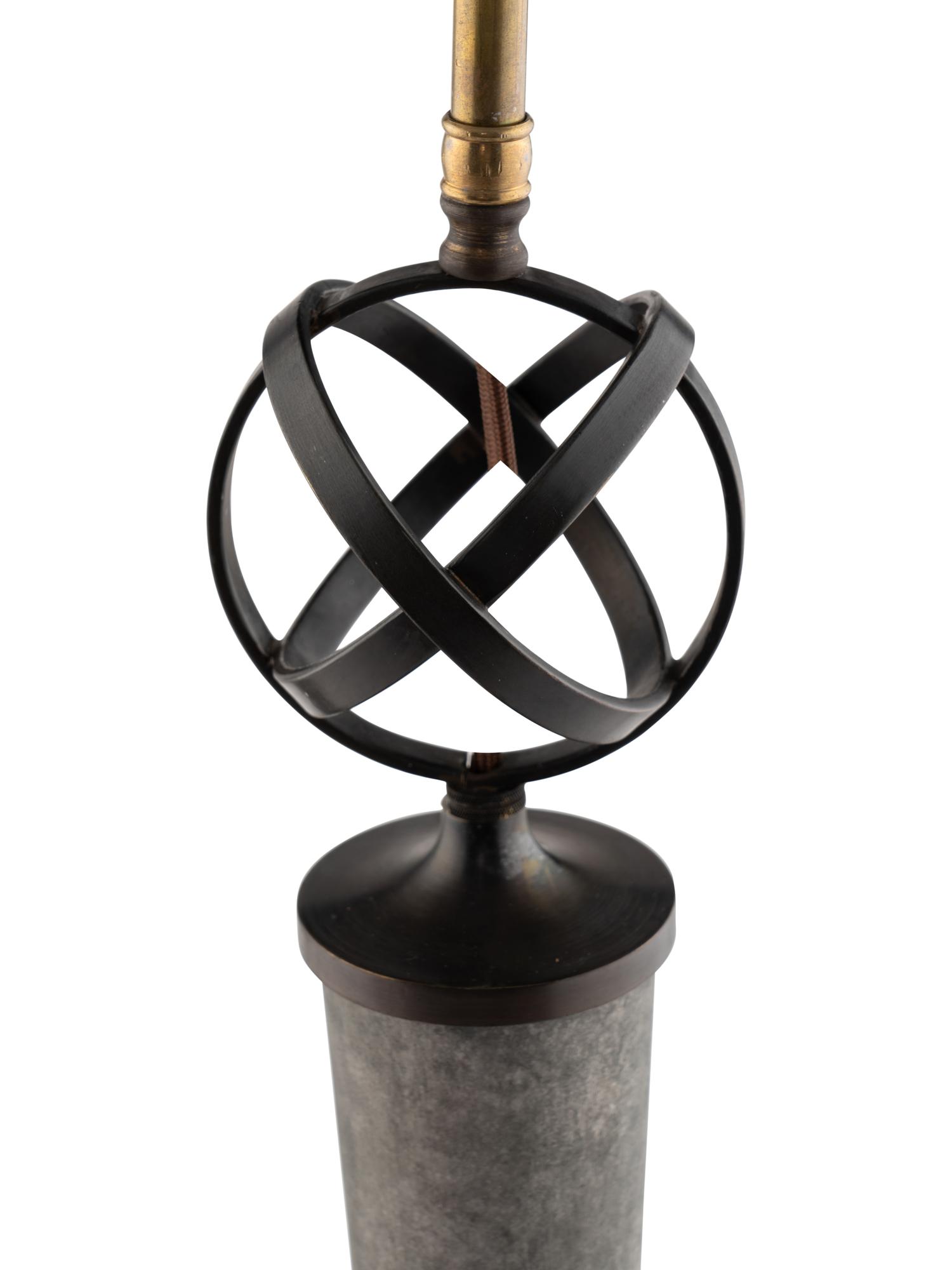 A Pair of Library Table Lamps in the Style of Gilbert Poillerat