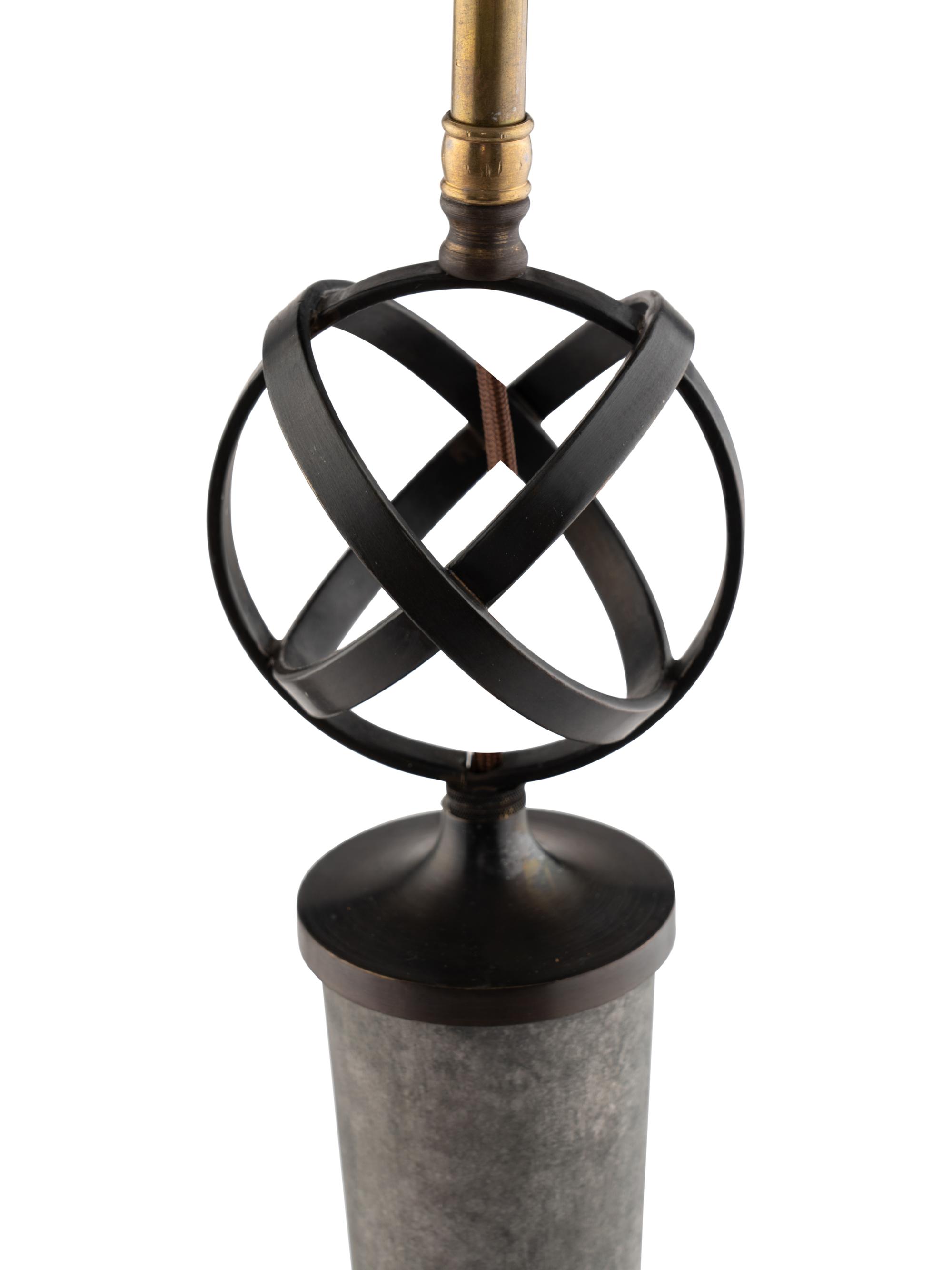 A Pair of Library Table Lamps in the Style of Gilbert Poillerat
