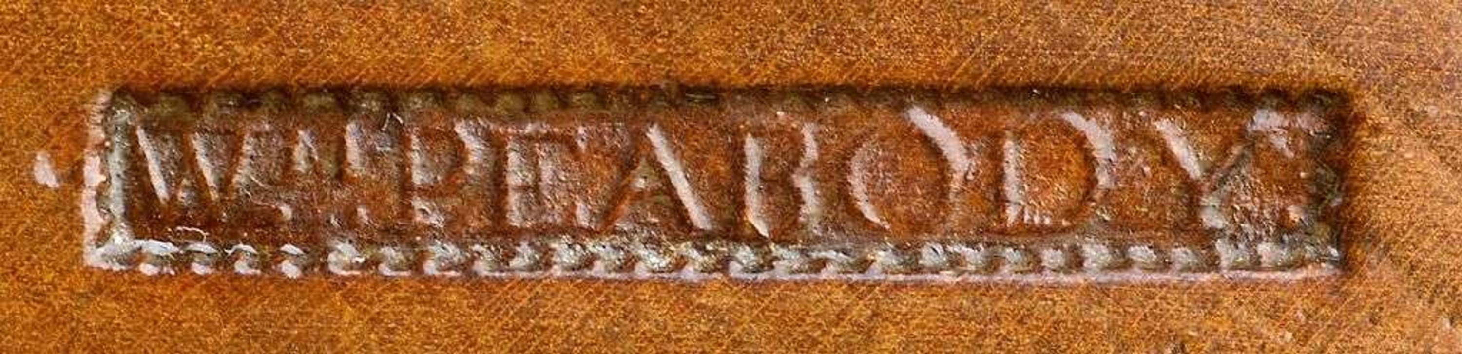 Federal inlaid maple chest of drawers branded "wm peabody," new england, early 19th century