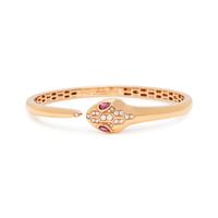 BVLGARI, ROSE GOLD AND DIAMOND 'SERPENTI' BANGLE BRACELET