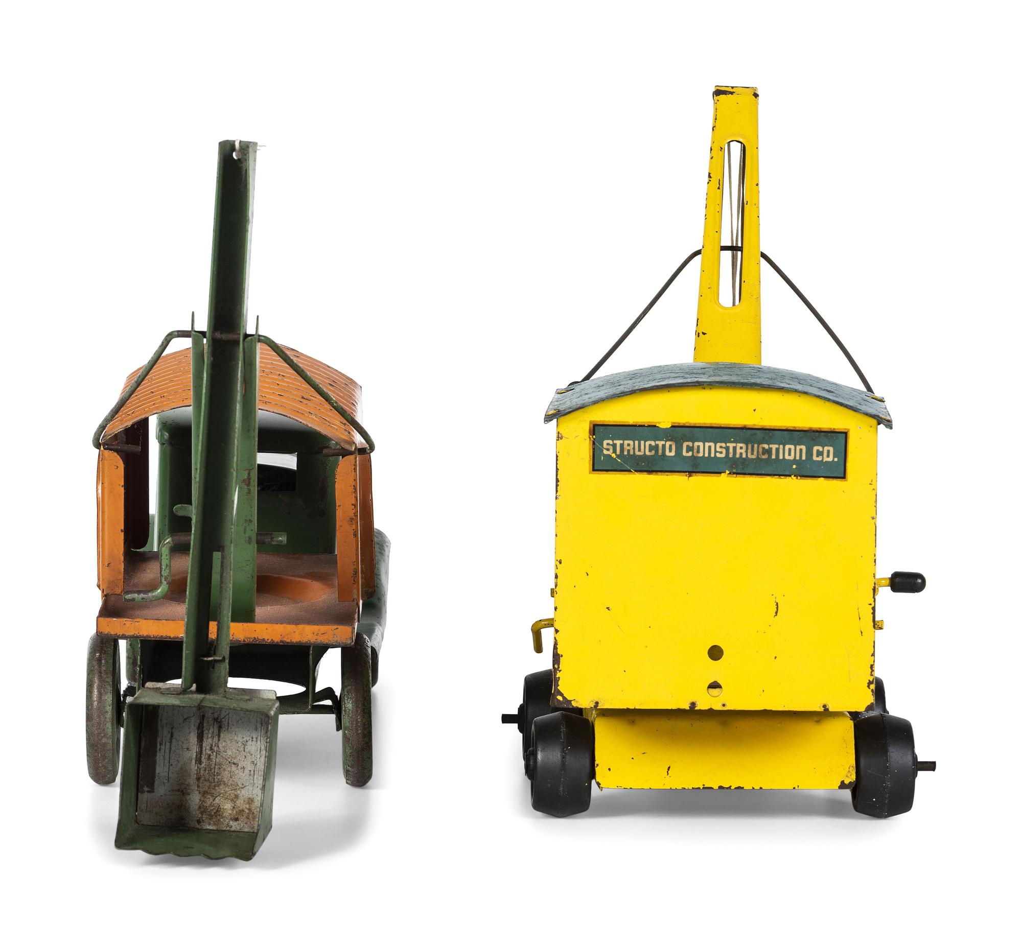 Four Pressed Steel Toy Construction Vehicles