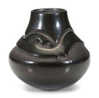 Carved Blackware Jar