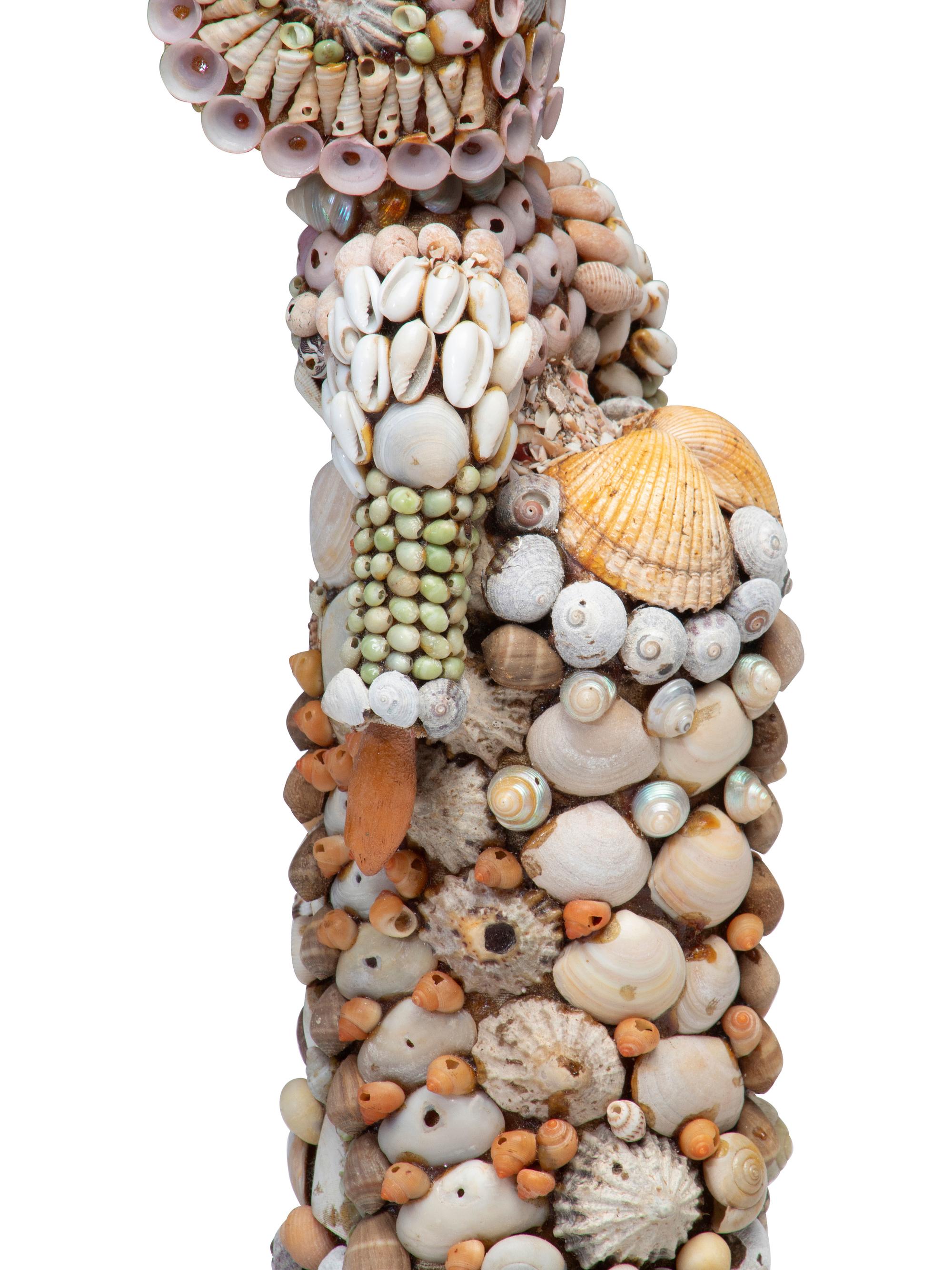 A Victorian Shell Encrusted Figure