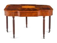 A Federal Inlaid Mahogany Game Table
