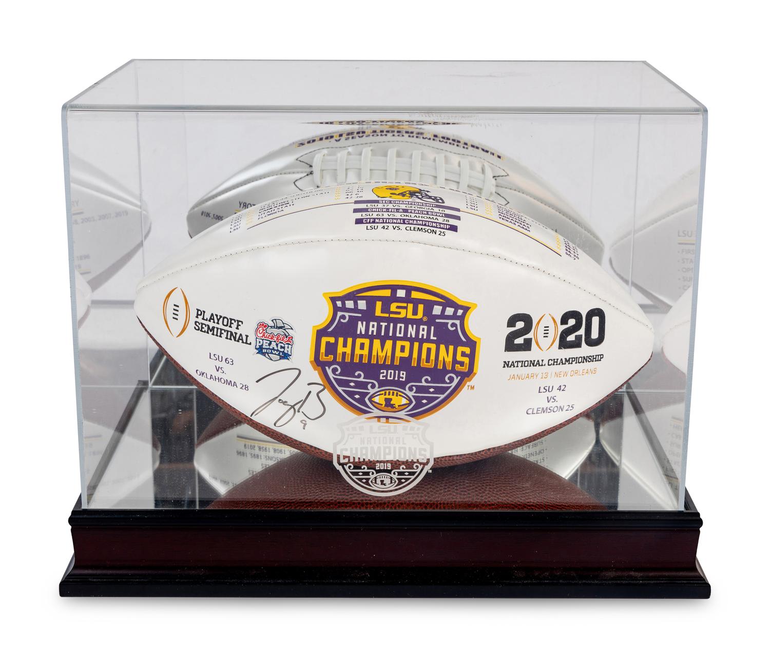 A Joe Burrow Signed Autograph LSU 2020 National Champions Football,