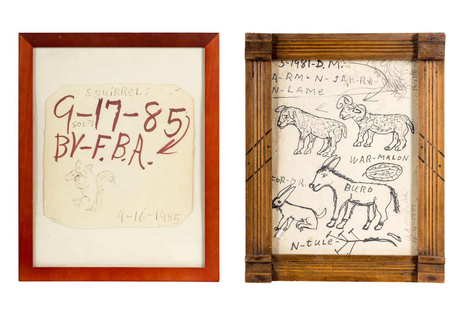 Buro , 1981 and Squirrels , 1985 (two works)