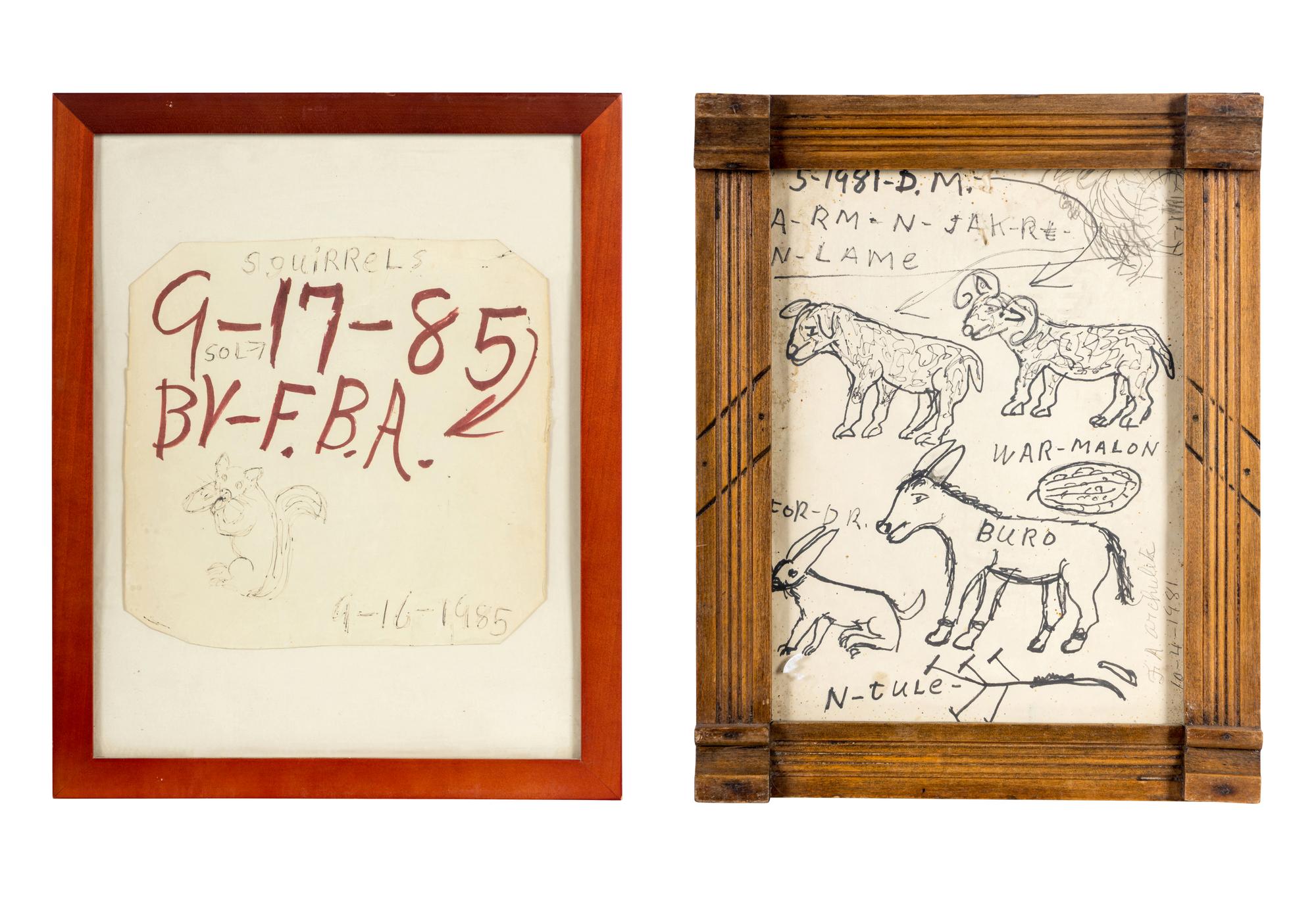 Buro , 1981 and Squirrels , 1985 (two works)