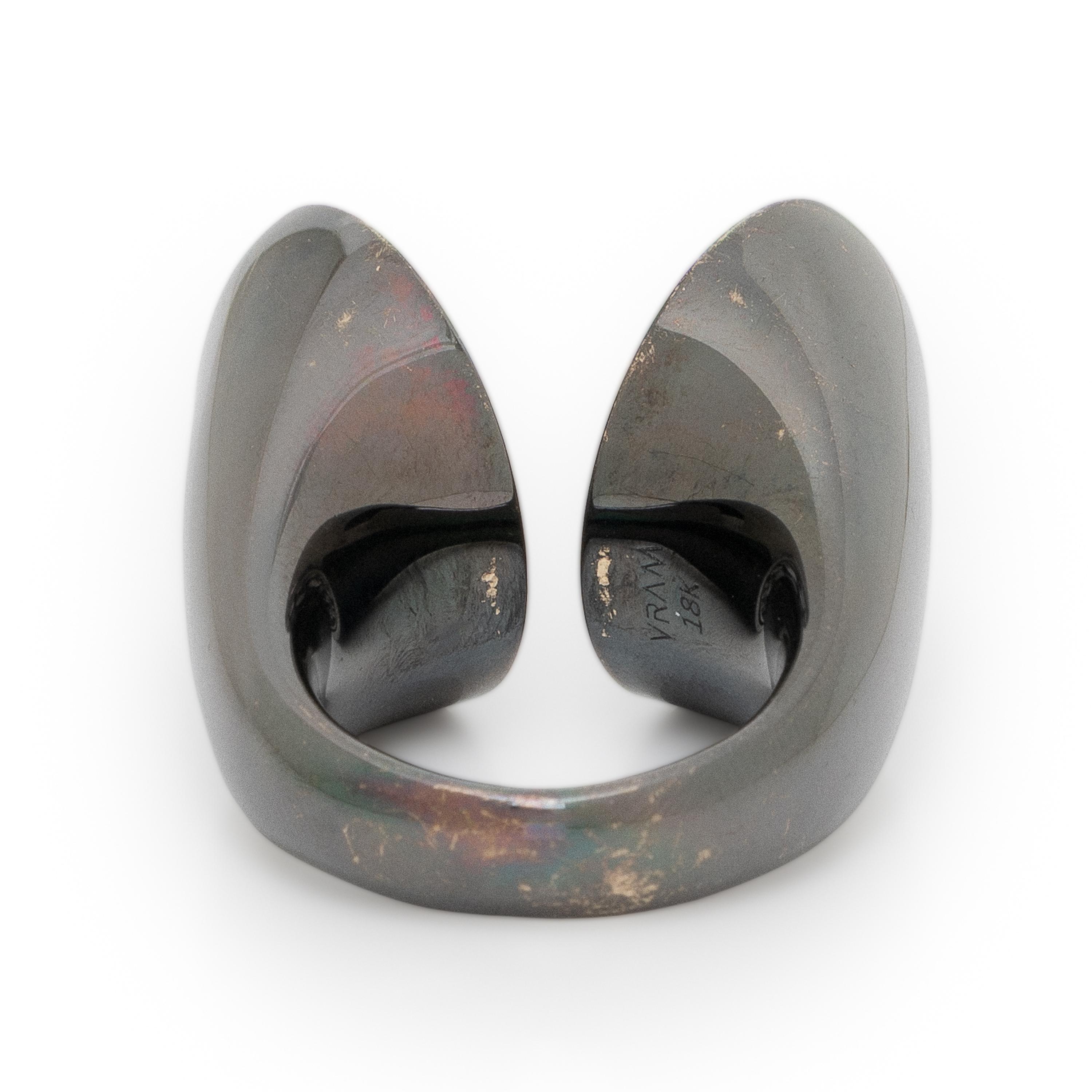 Vram, Black Diamond and Blackened Gold Ring