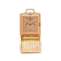 VAN CLEEF & ARPELS, ULYSSE NARDIN, 18K YELLOW GOLD TRAVEL CLOCK