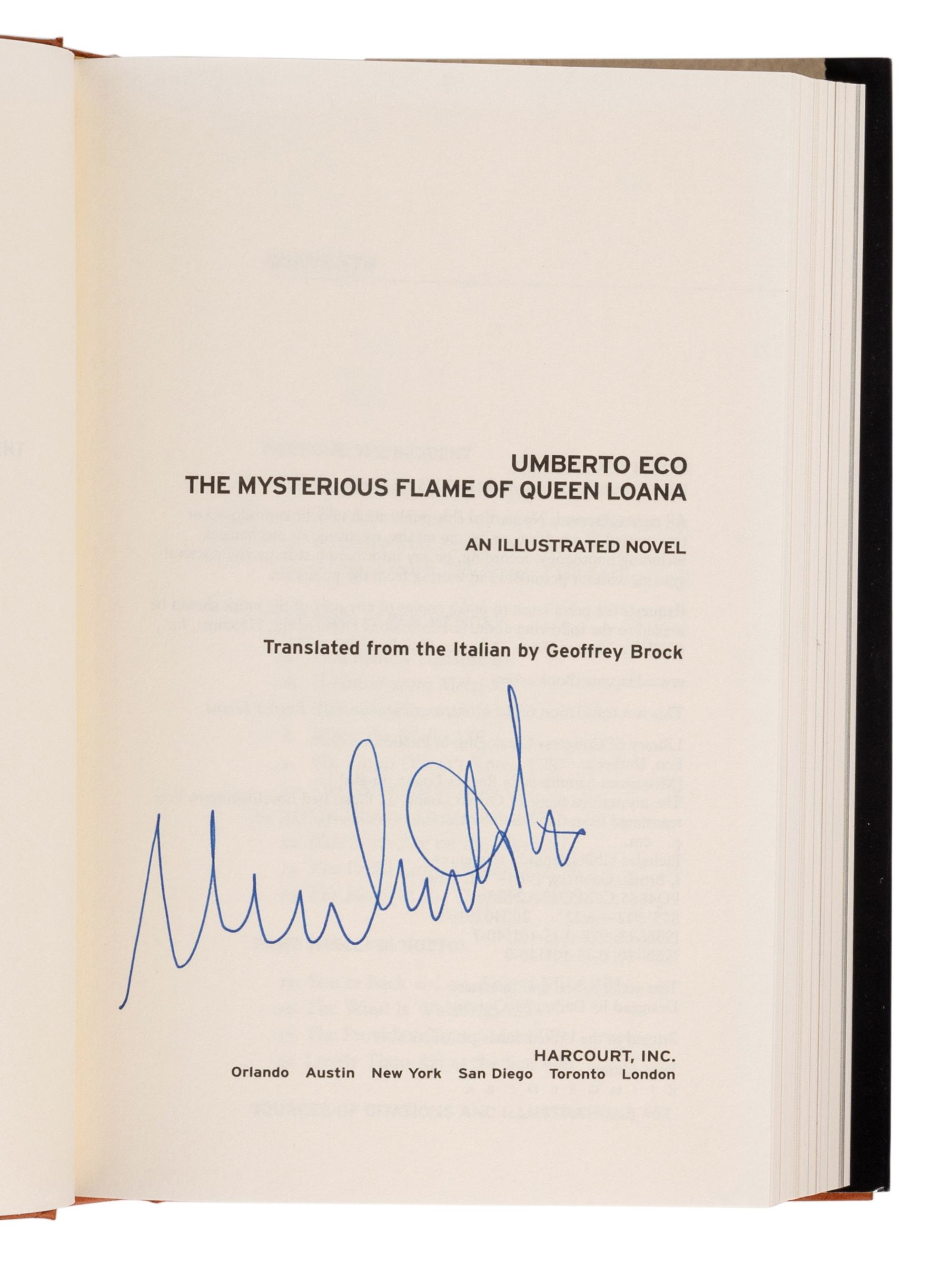 ECO, Umberto (1932-2016). A group of 6 works by Eco’s, MOST FIRST AMERICAN EDITIONS, comprising: