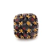 YELLOW GOLD AND GARNET RING