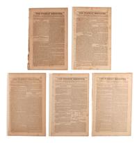 [WAR OF 1812]. A group of 6 pamphlets regarding the War of 1812. [ With :] The Weekly Register. Baltimore, 18 July-7 November 1812. 5 issues with early coverage of the War incl. Fort Dearborn Massacre.