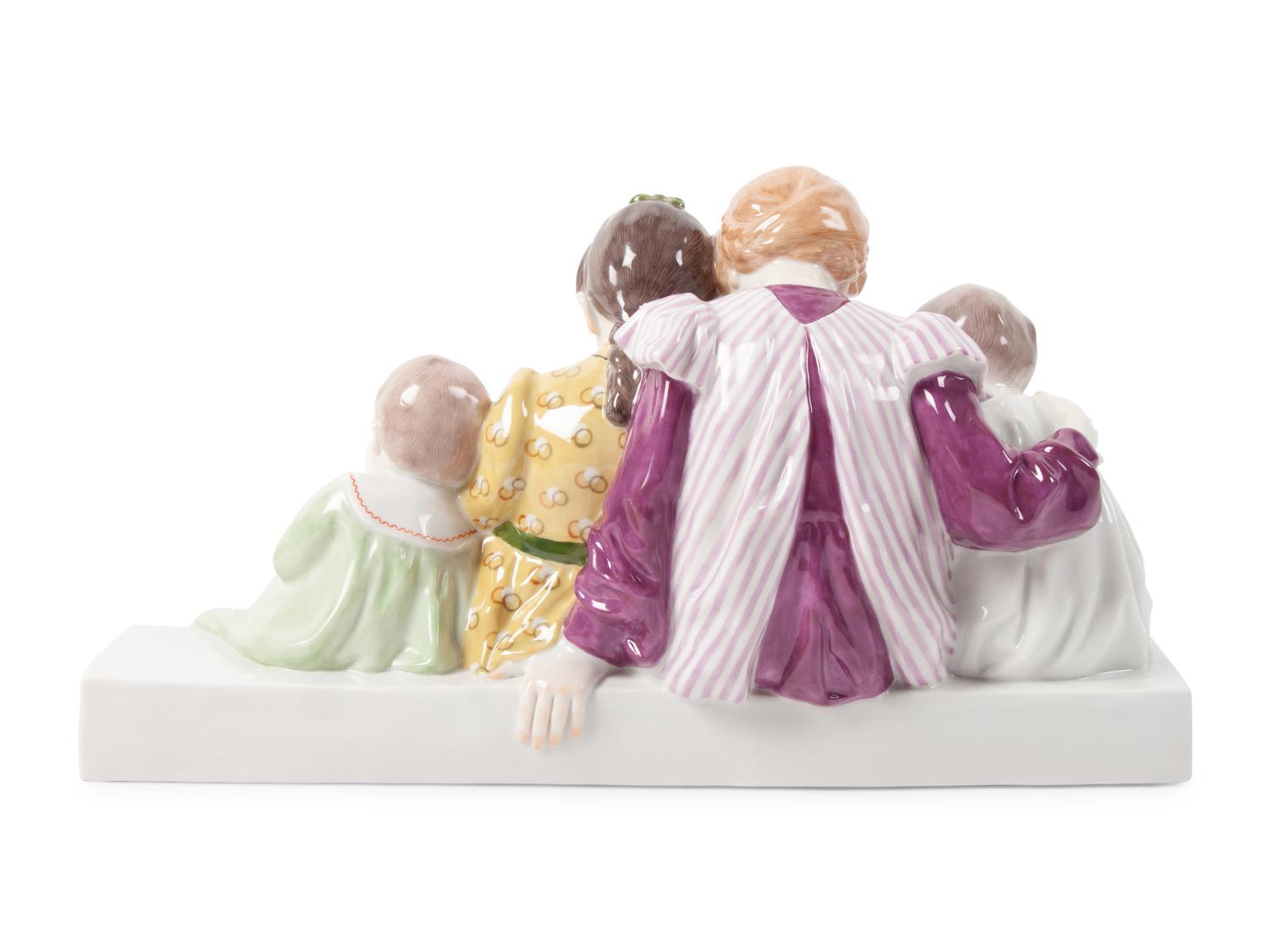 A Meissen Porcelain Figural Group of Four Children, by Konrad Hentschel