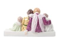 A Meissen Porcelain Figural Group of Four Children, by Konrad Hentschel