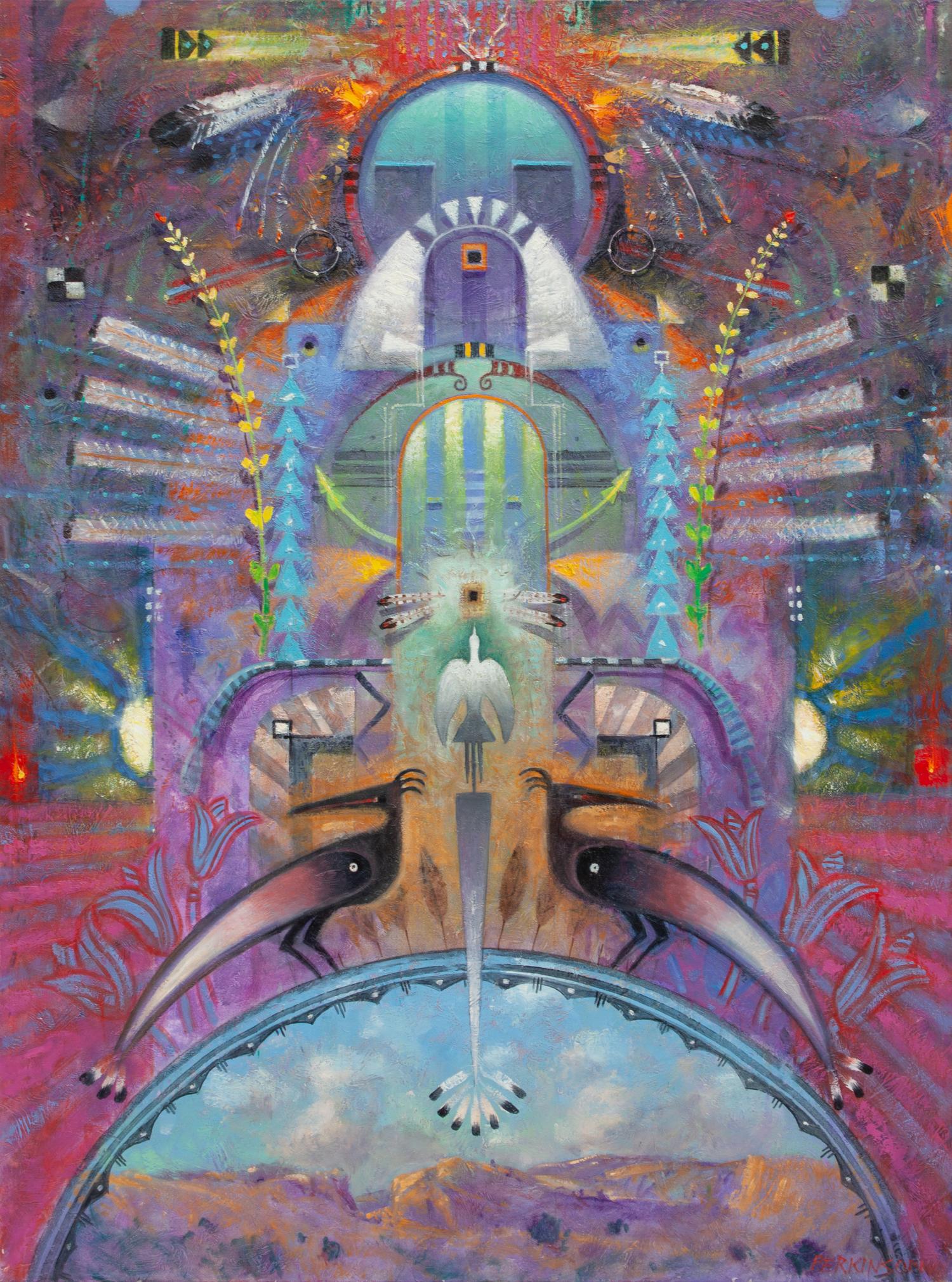 Cloud Figure with Birds