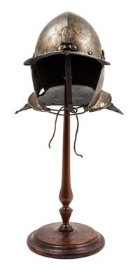 A Cromwellian Lobster Tail Helmet Height 24 3/4 inches. — 17TH CENTURY