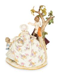 A Meissen Porcelain Figural Group — 19th Century