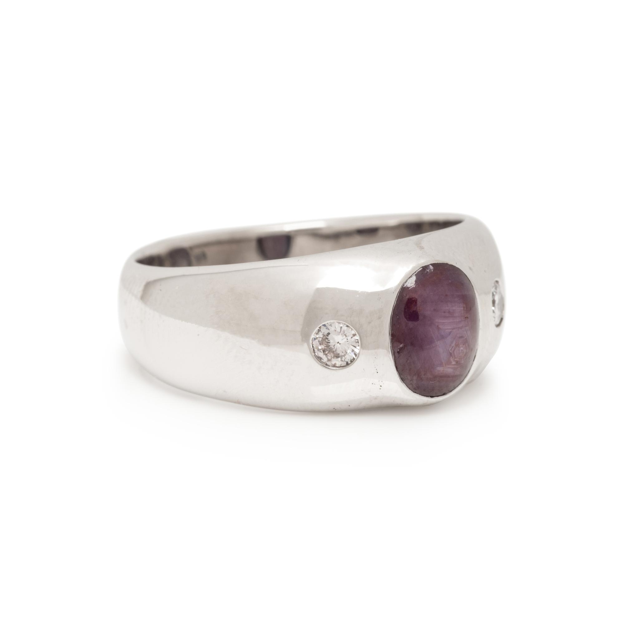 STAR RUBY AND DIAMOND RING