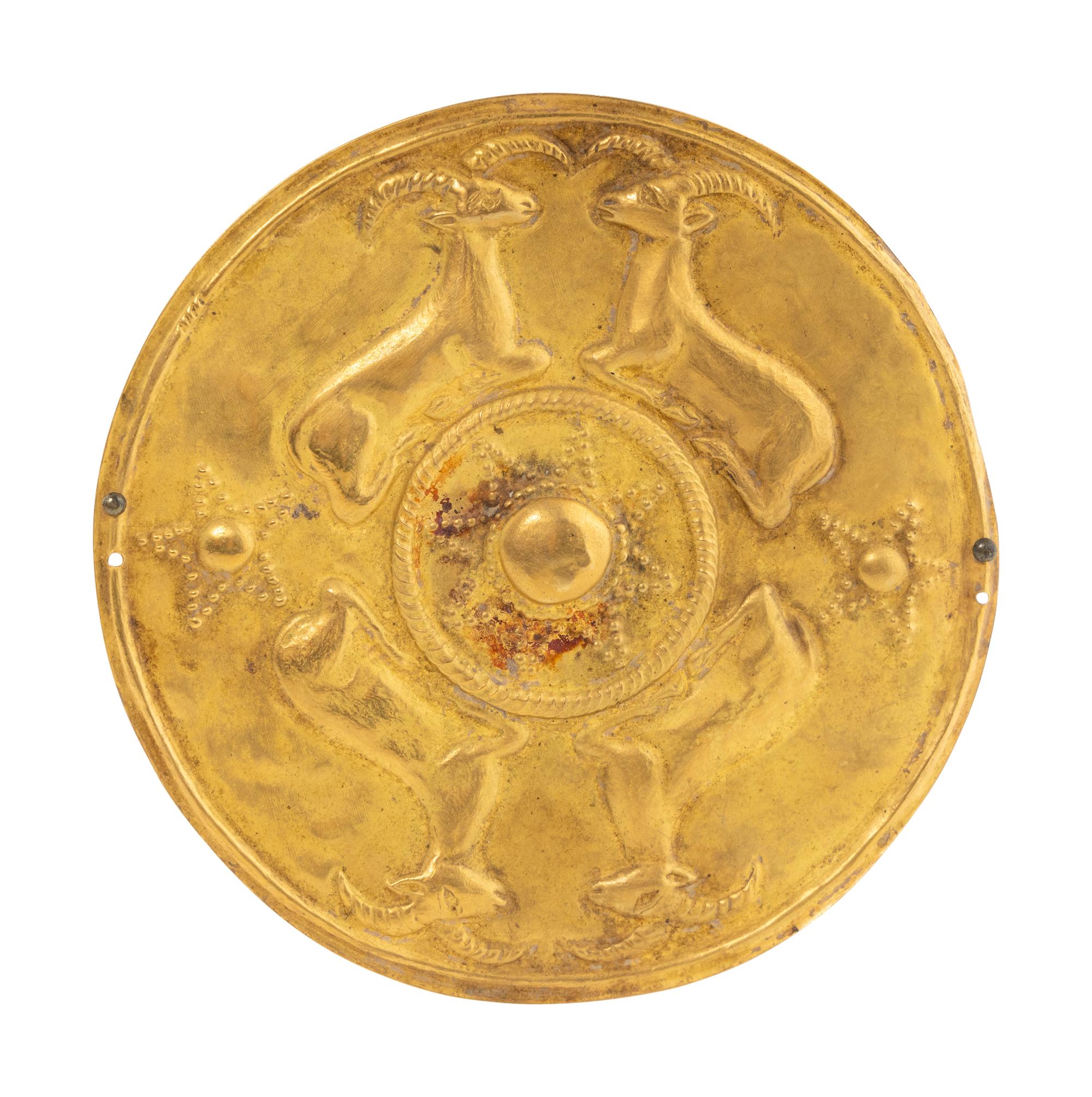 A Near East Gold Disk with Four Recumbent Rams