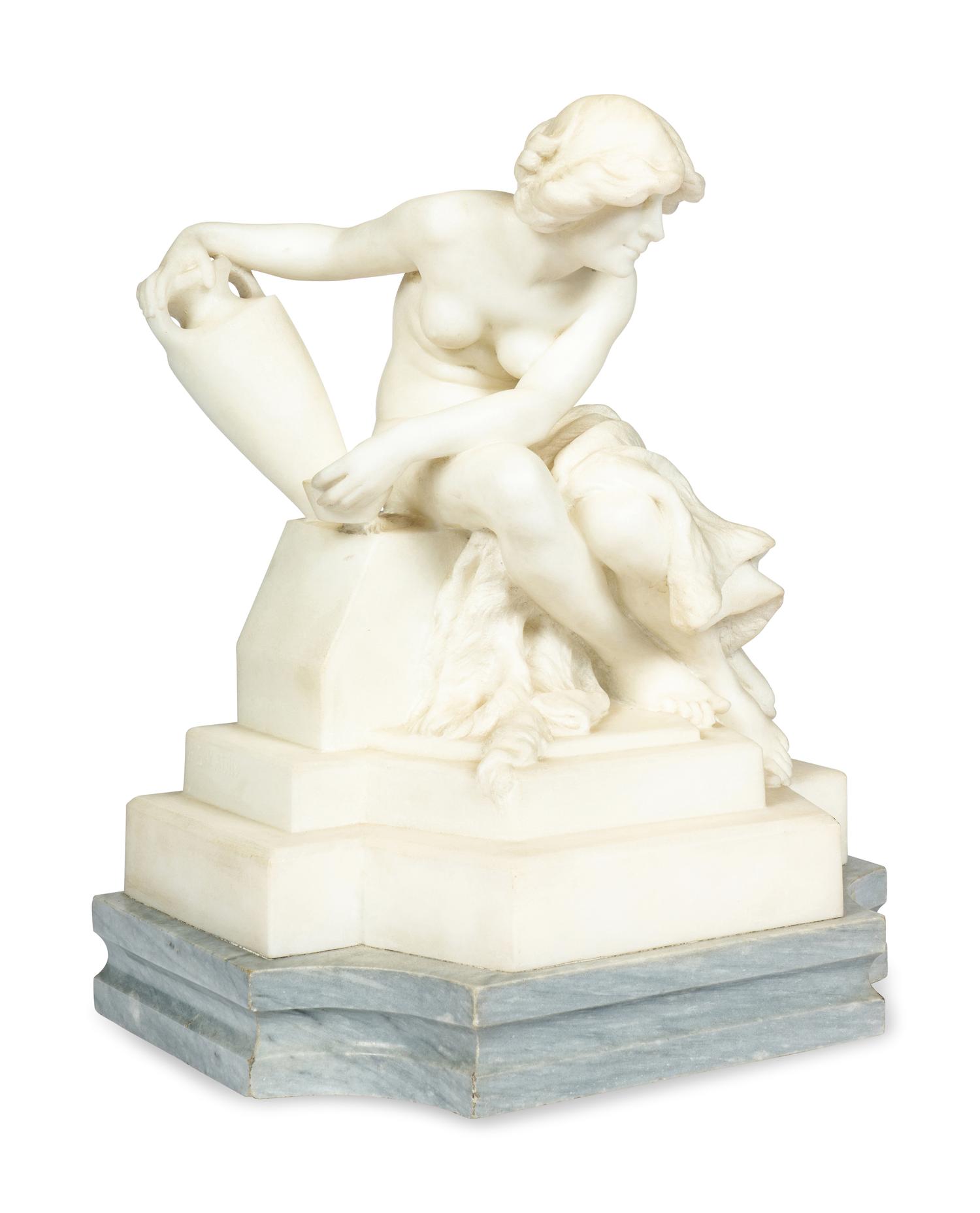 A Continental Carved Marble Figure