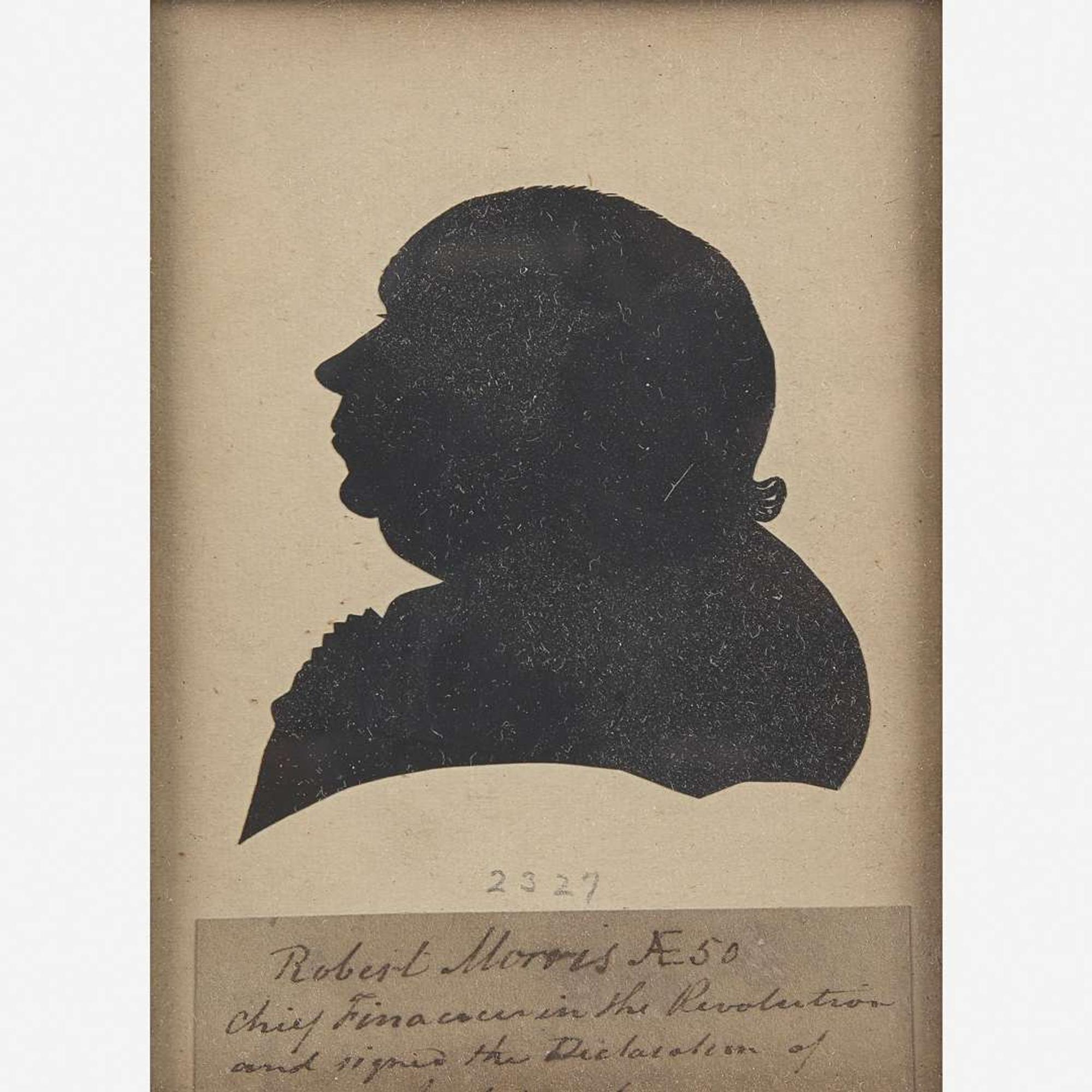 American School 19th century A portrait silhouette of Robert Morris (1734-1806)