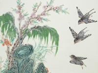 Two Famille Rose High-Relief Wall Panels