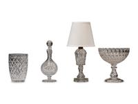 Four Cut and Molded Glass Table Articles