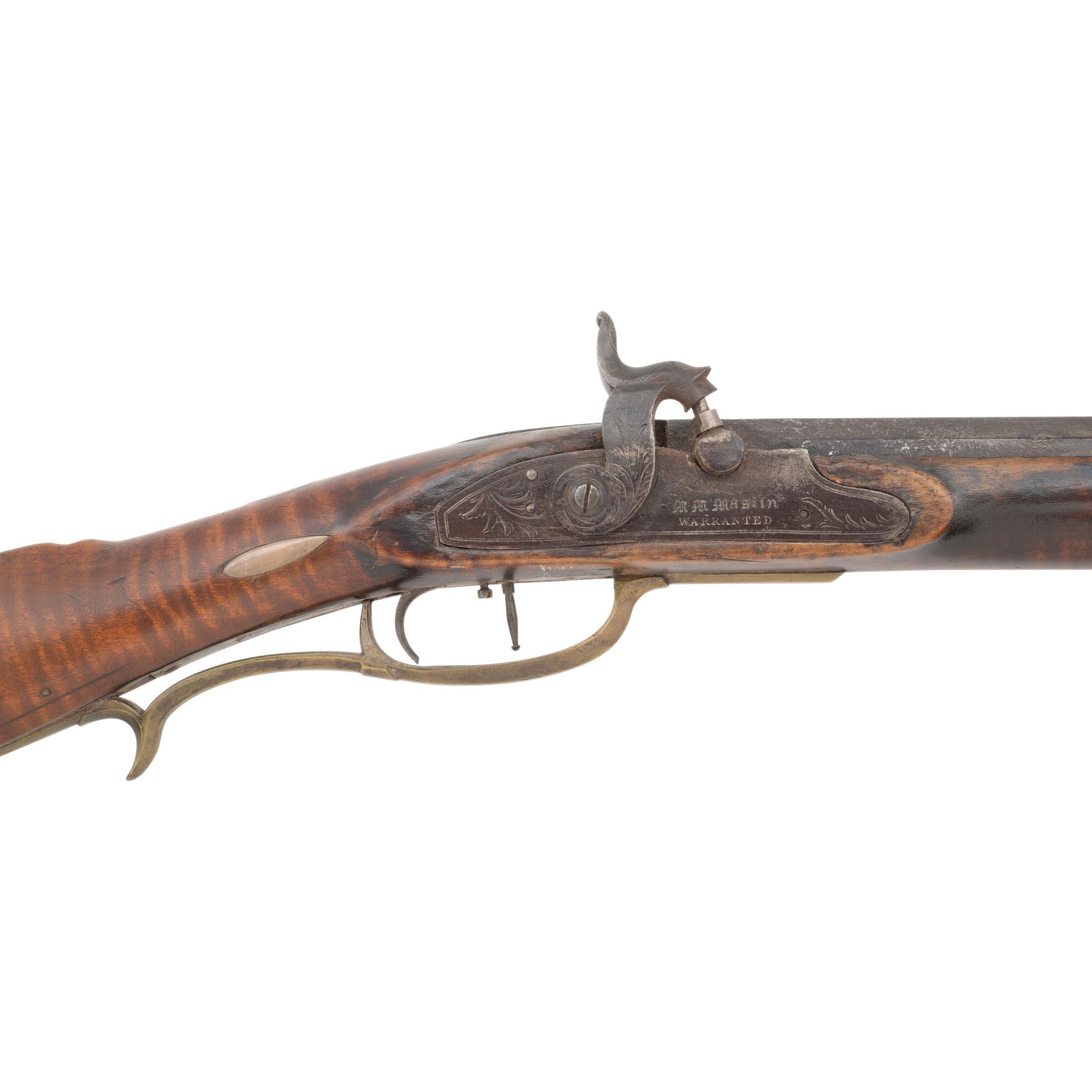 Full Stock Percussion Long Rifle with Four Piece Patchbox by William Lloyd with MM Maslin Lock