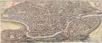 [MAPS]. A Group of 4 engraved maps with hand-coloring depicting Rome, Florence, Sicily, and America, comprising: