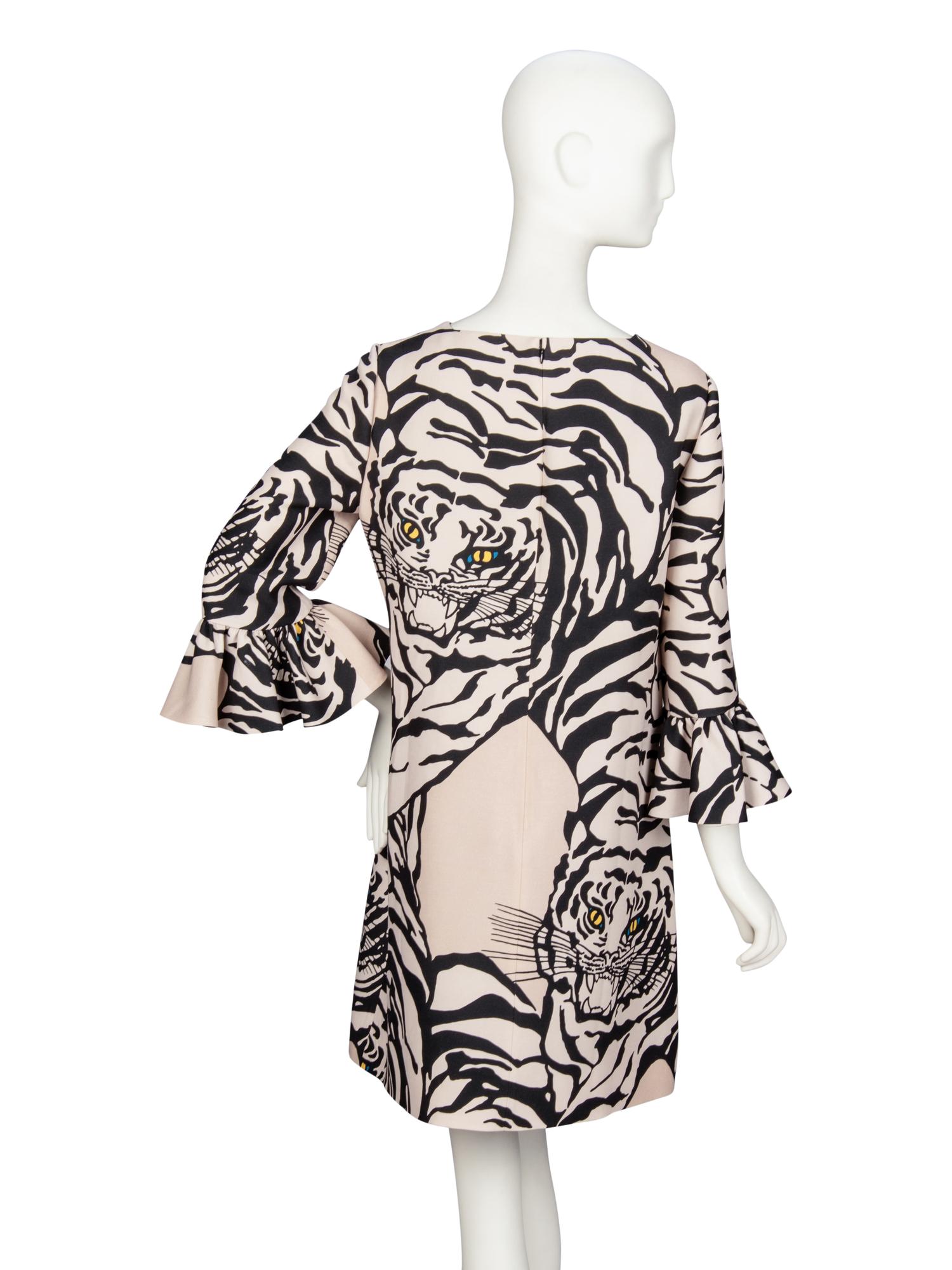VALENTINO, PRINTED TIGER DRESS