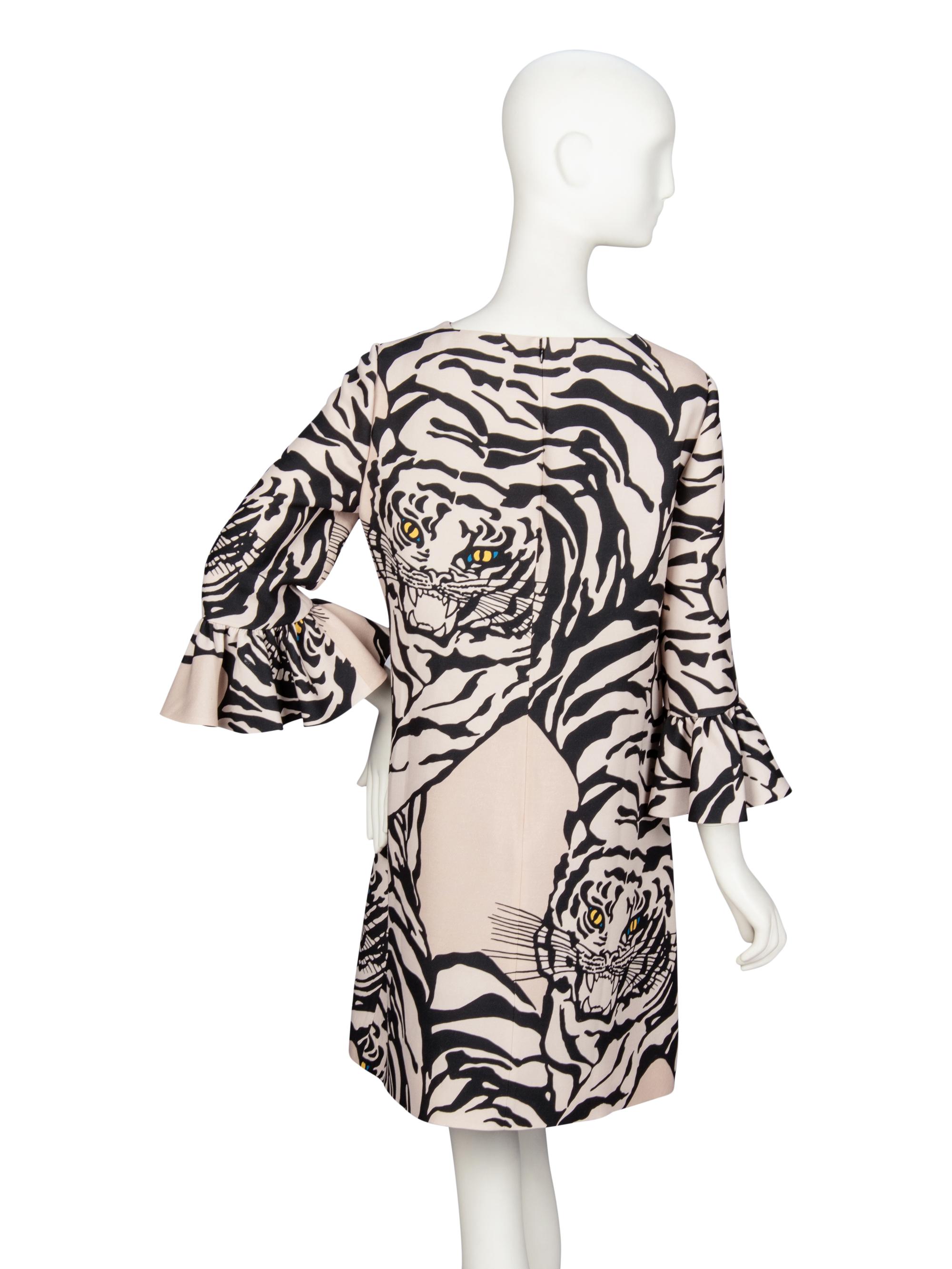 VALENTINO, PRINTED TIGER DRESS
