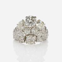 A Platinum and Diamond Ring
