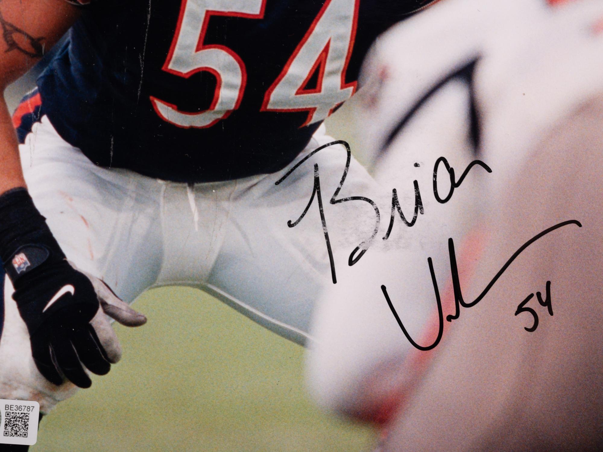 A Group of Five Brian Urlacher Signed Autograph Items (Beckett Authentication Services BAS Certified)