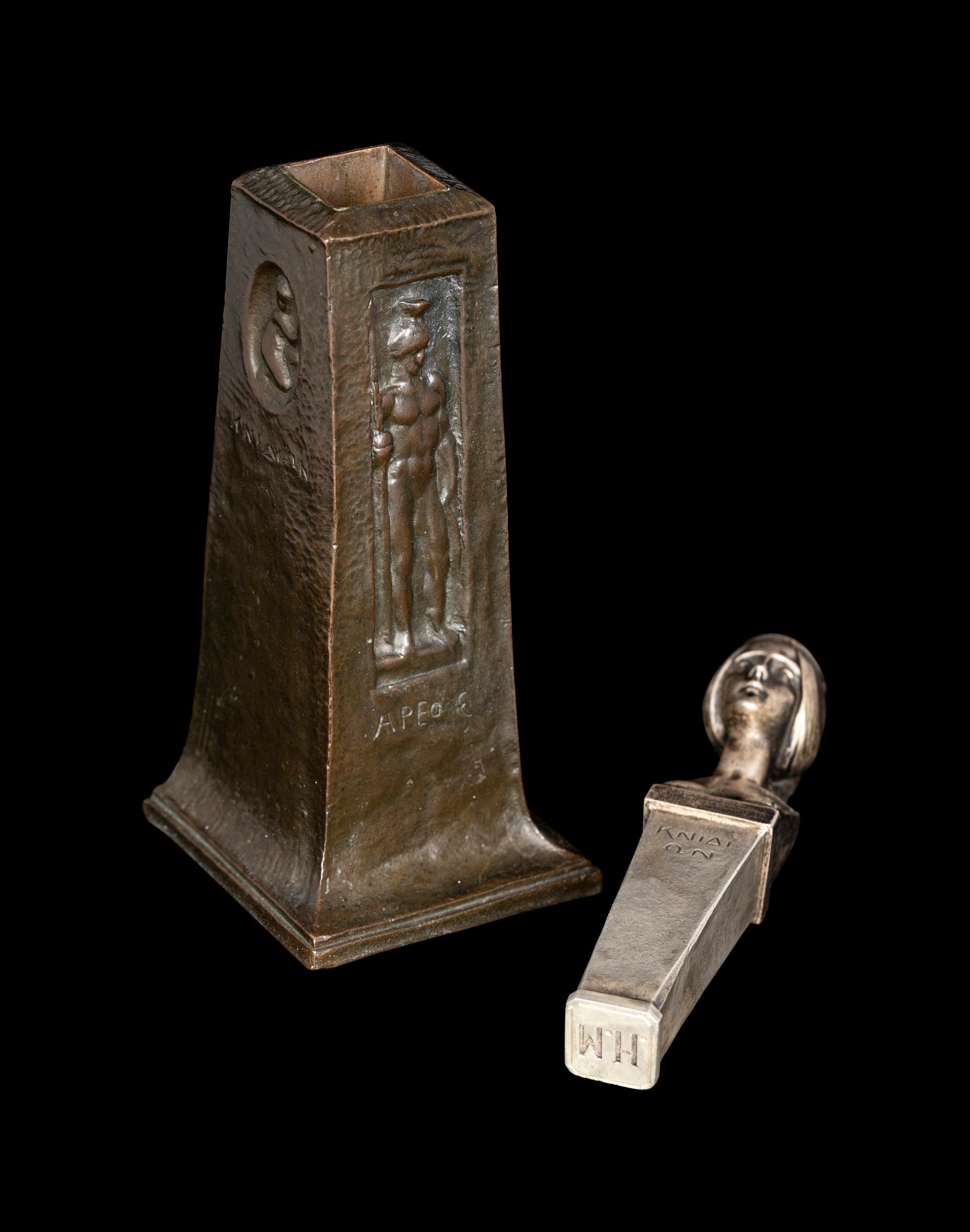 'Ares' Silver Seal with Pedestal Base, c. 1900