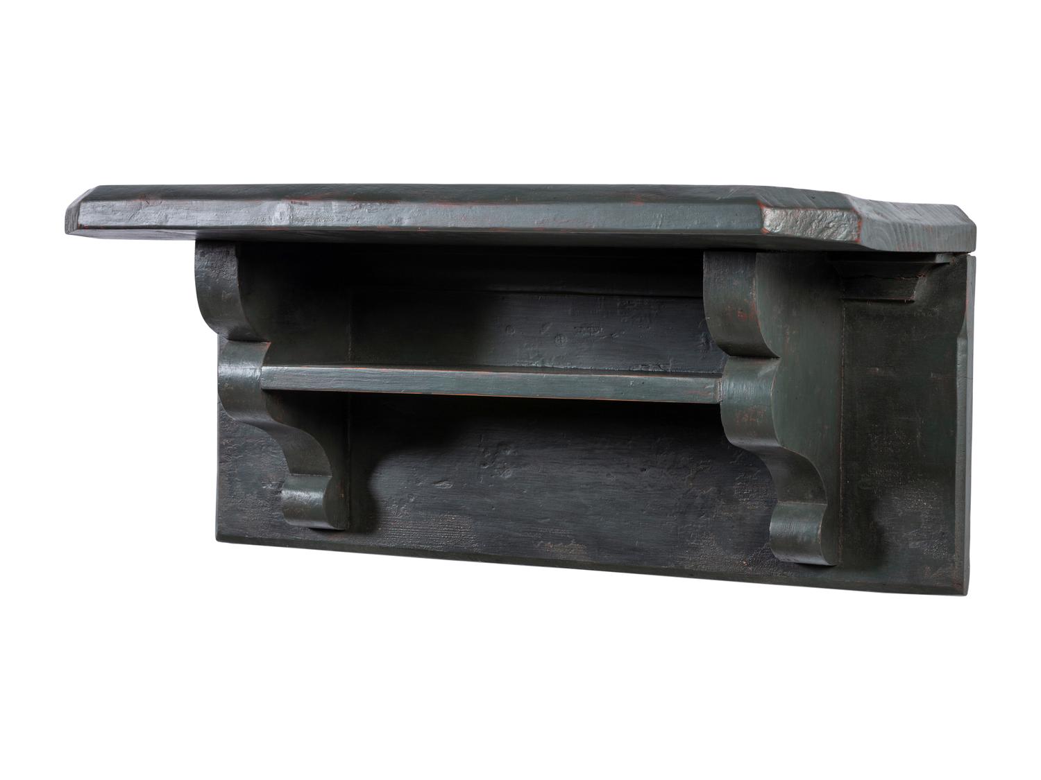 A Paint Decorated Hanging Shelf