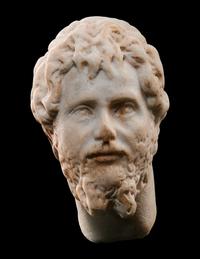 A Roman Marble Portrait Head of a Bearded Man