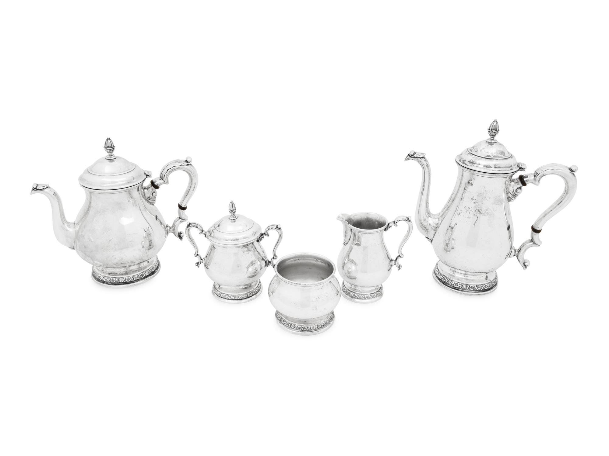 An American Silver Five-Piece Tea and Coffee Service