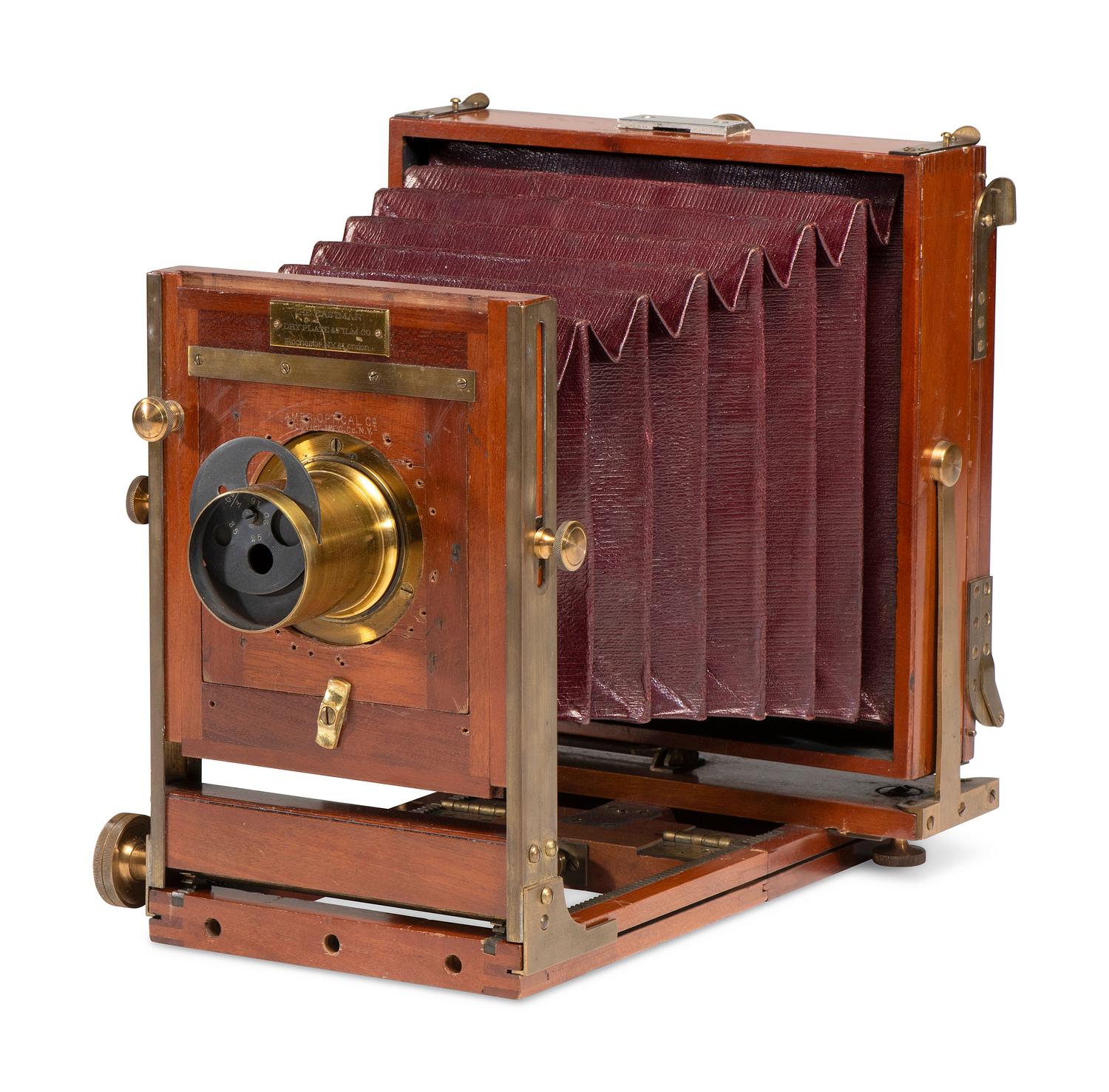 [EARLY PHOTOGRAPHY]. Eastman Dry Plate & Film Co. Interchangeable View camera. Rochester, NY, ca late 1886-1887.