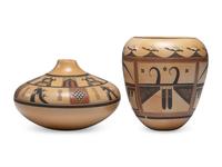 Pottery Jars, with Katsinas and Eagles