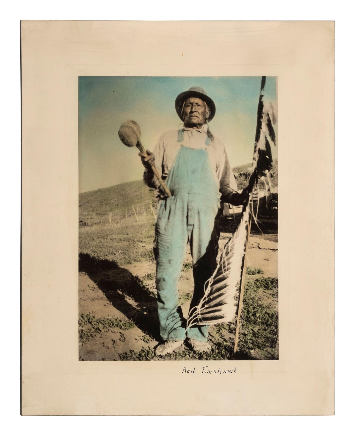 [NATIVE AMERICANS]. A group of 11 hand-colored photographs of identified Native American subjects, incl. Red Tomahawk and Medicine Crow.