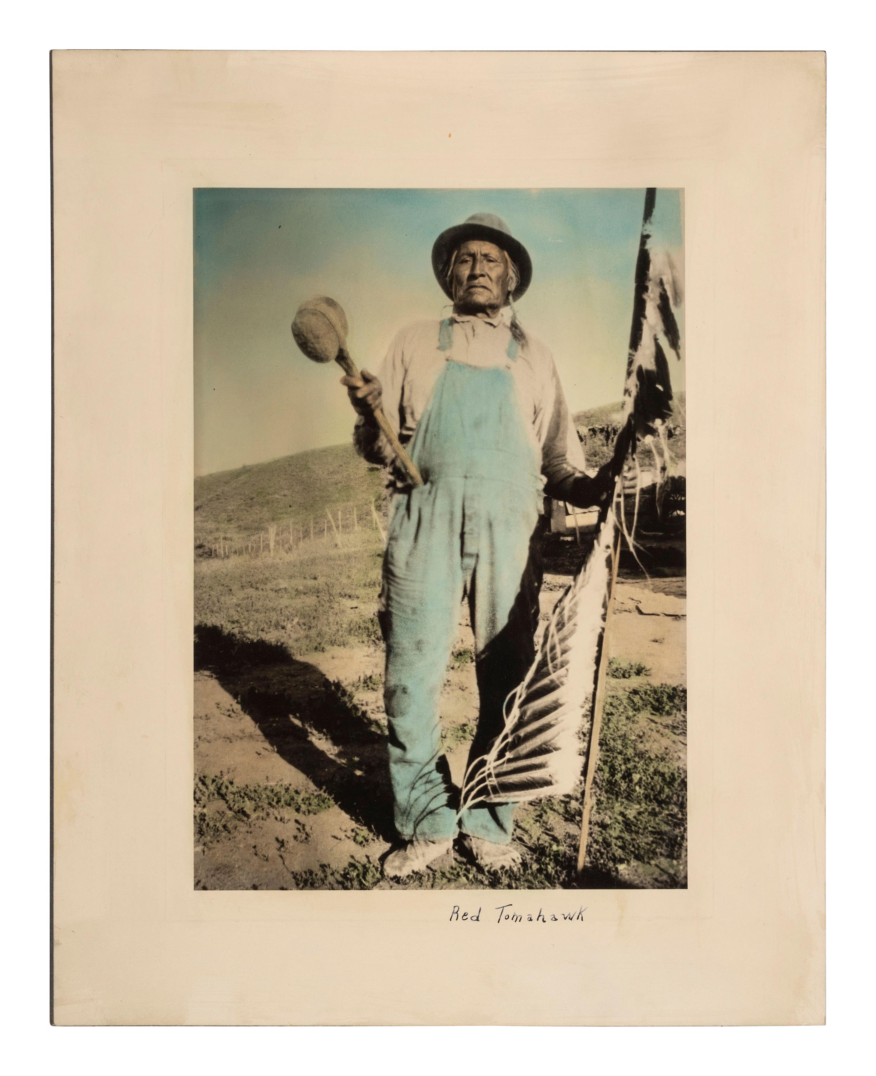 [NATIVE AMERICANS]. A group of 11 hand-colored photographs of identified Native American subjects, incl. Red Tomahawk and Medicine Crow.